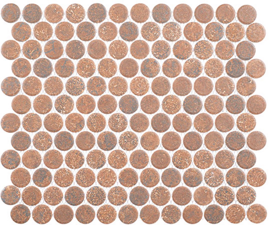 What's the coverage area for the Belworth Penny Round tiles?