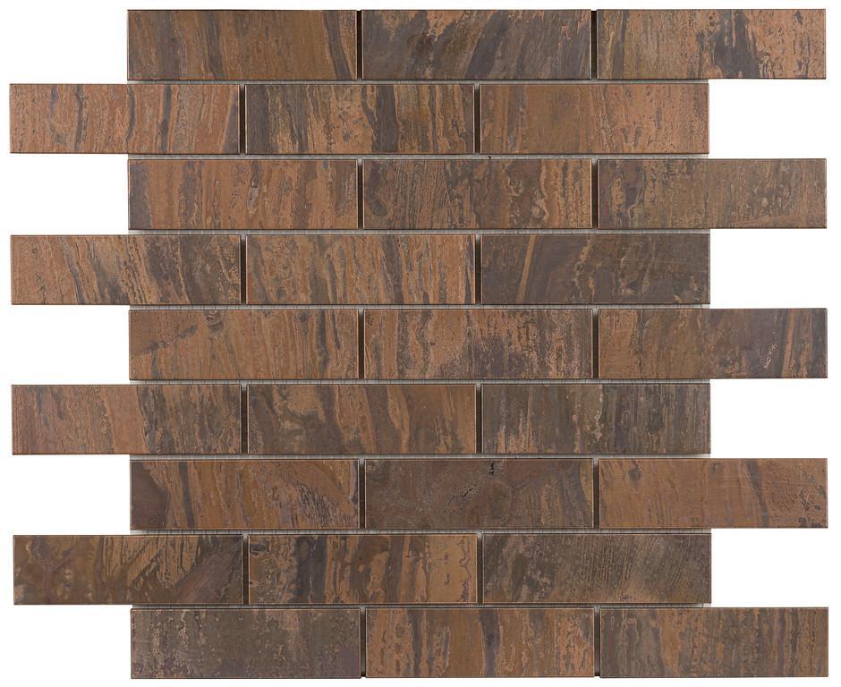 How many tiles are in a sheet of the 525-017 Antique Copper Tile Backsplash 1 x 4?