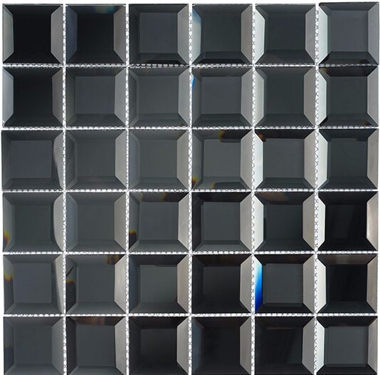 Are these glass squares tiles mounted on mesh?