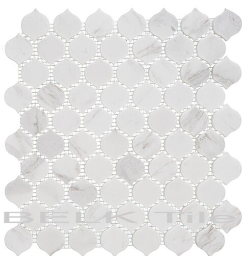 What is the size of the French Baroque Waterjet Stone Mosaic Tile?