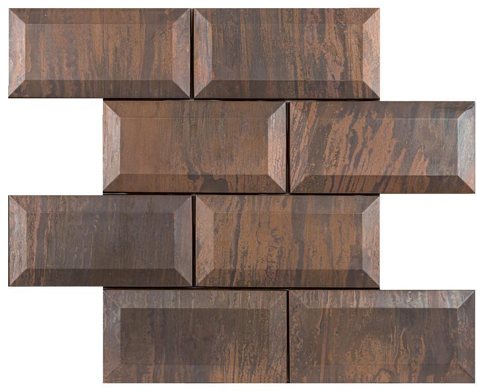 How many copper tile backsplash pieces are in a square foot?