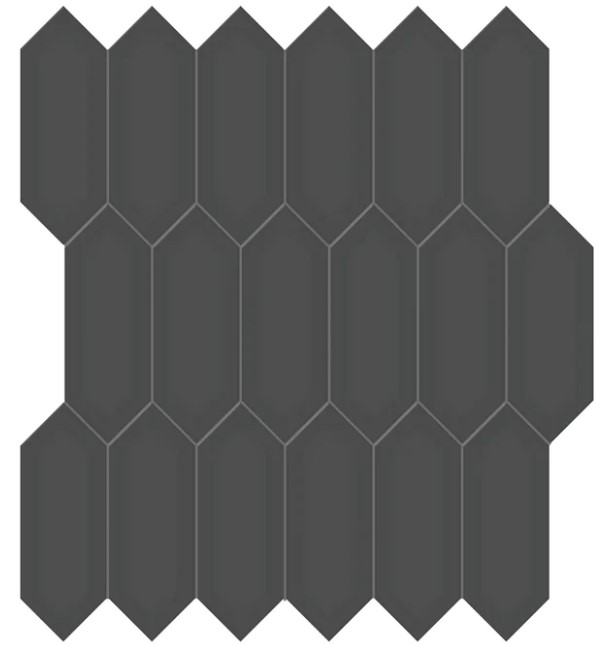 What's the model number of the matte black picket tile?