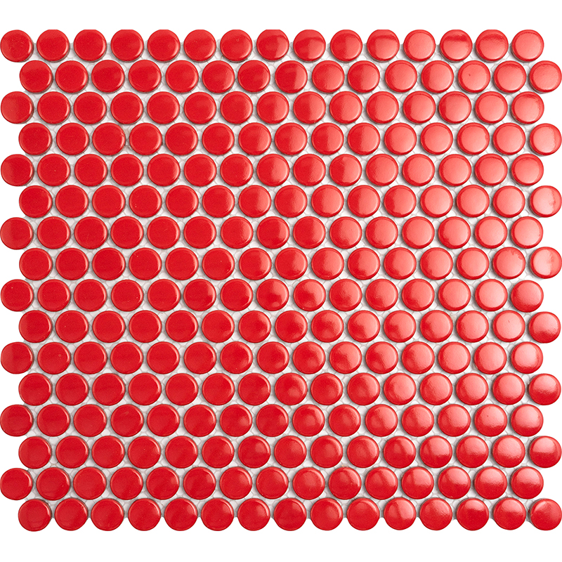 Penny Round Mosaic Tile Red Star Questions & Answers