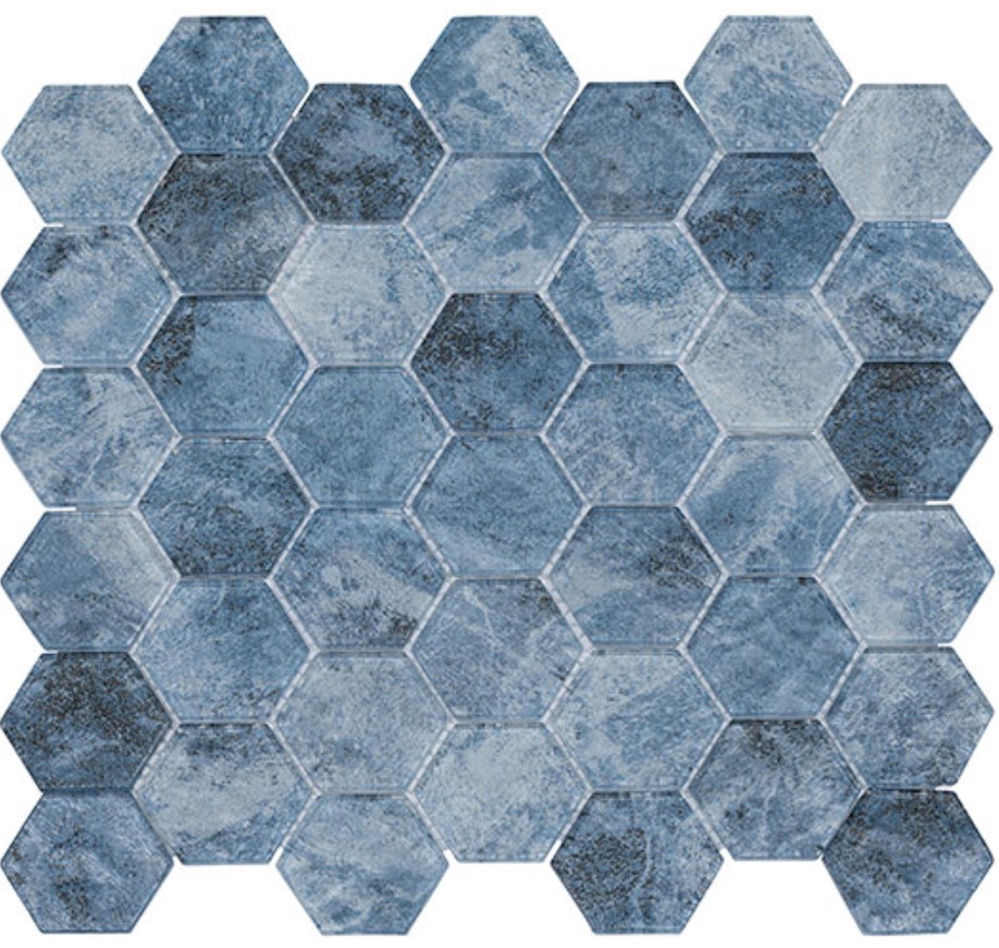 What is the grout joint size for the Wintour Hex tile?